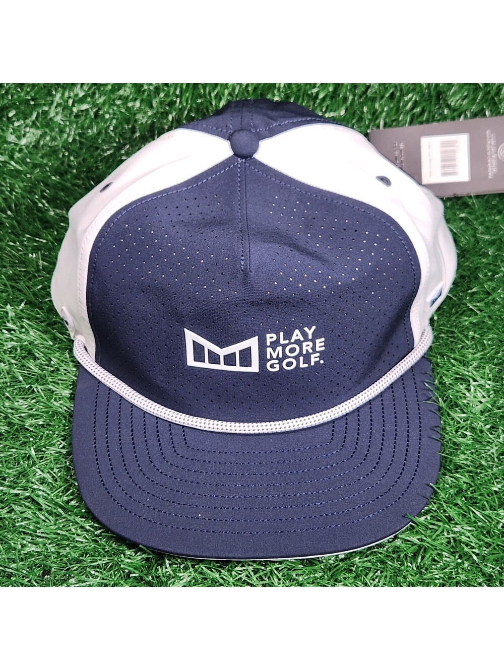 New Melin Coronado Hydro Hat Play More Golf Navy White Rope Mesh Snapback Cap